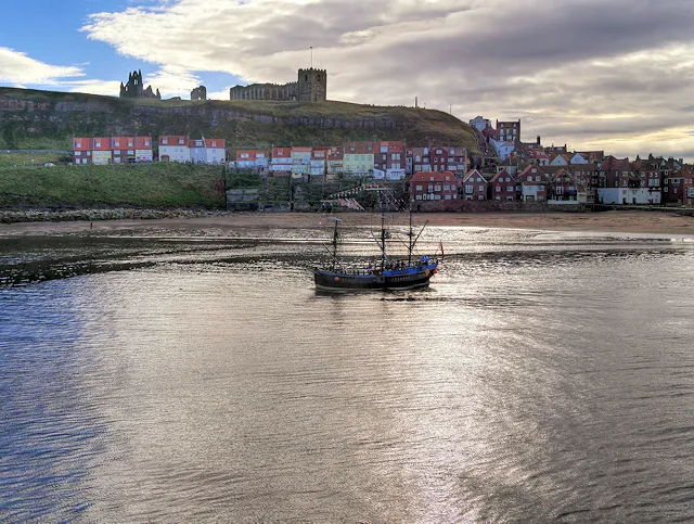 Bark Endeavour in Whitby Harbour