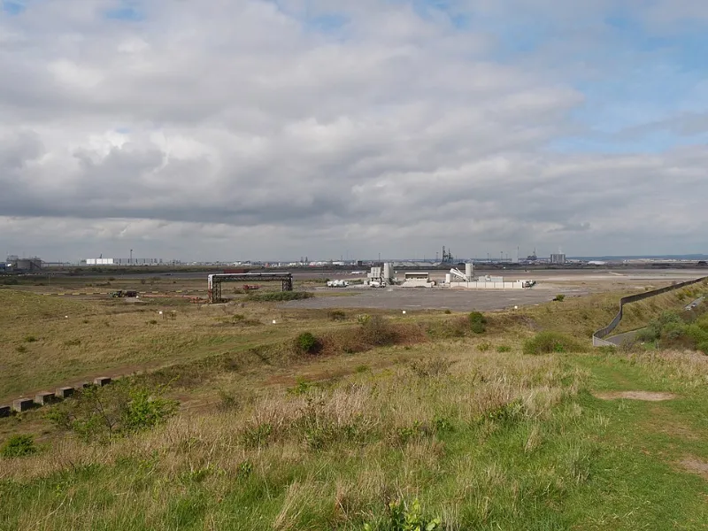 Coatham Marsh SSSI Nature Reserve and the site of the old steel plant, Redcar