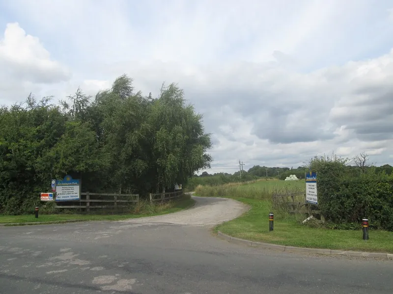 Entrance to Otterington Park Caravan Site