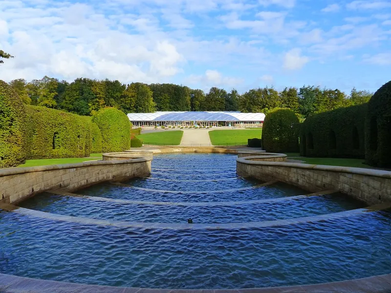 Looking down the main cascade at the Alnwick Garden, Alnwick